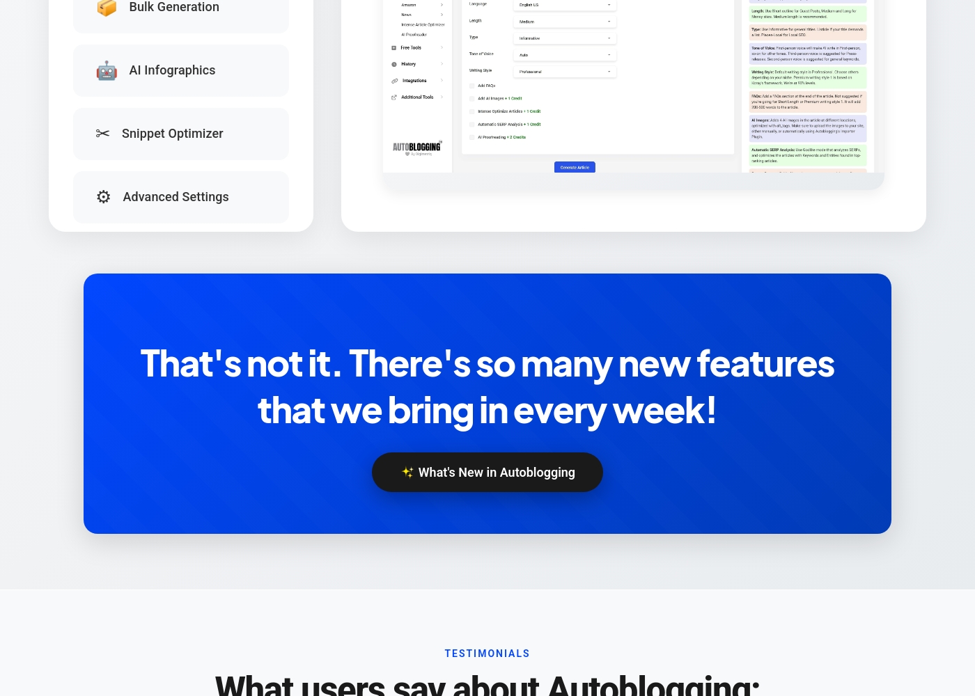 Autoblogging.ai pricing screenshot