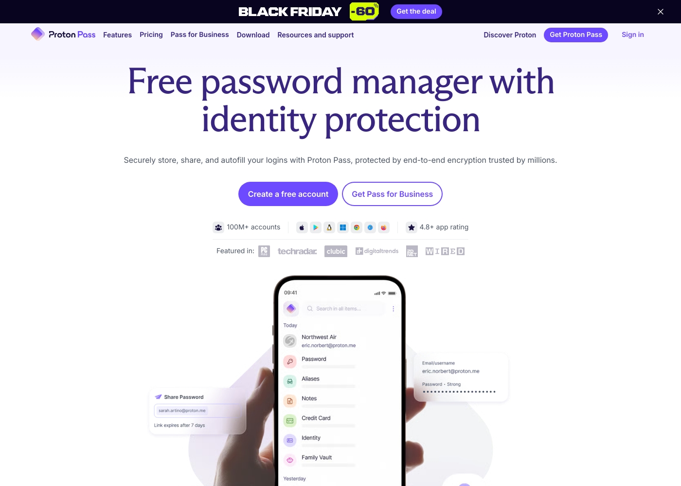 Proton Pass レビュー、料金プラン、機能、長所と短所